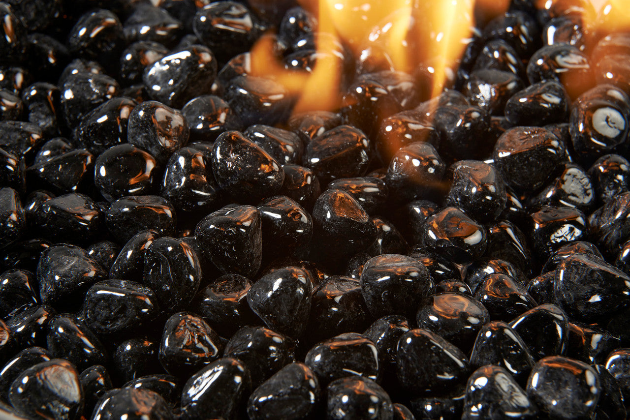Outdoor Greatroom - Large Crystal Fire Black Diamonds - 5lbs