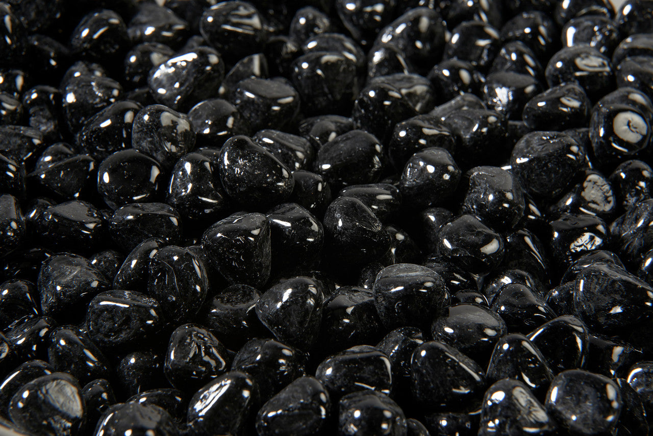 Outdoor Greatroom - Large Crystal Fire Black Diamonds - 5lbs