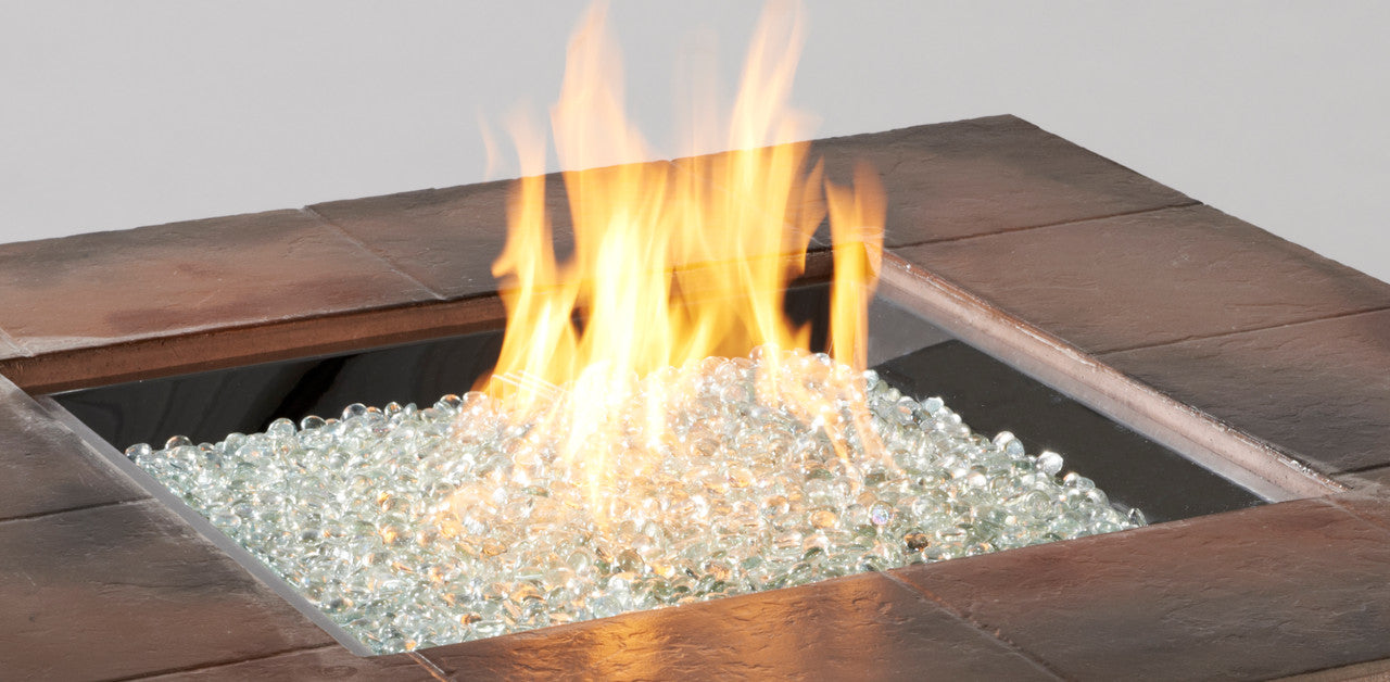 Outdoor Greatroom - 24" x 24" Square Crystal Fire Burner