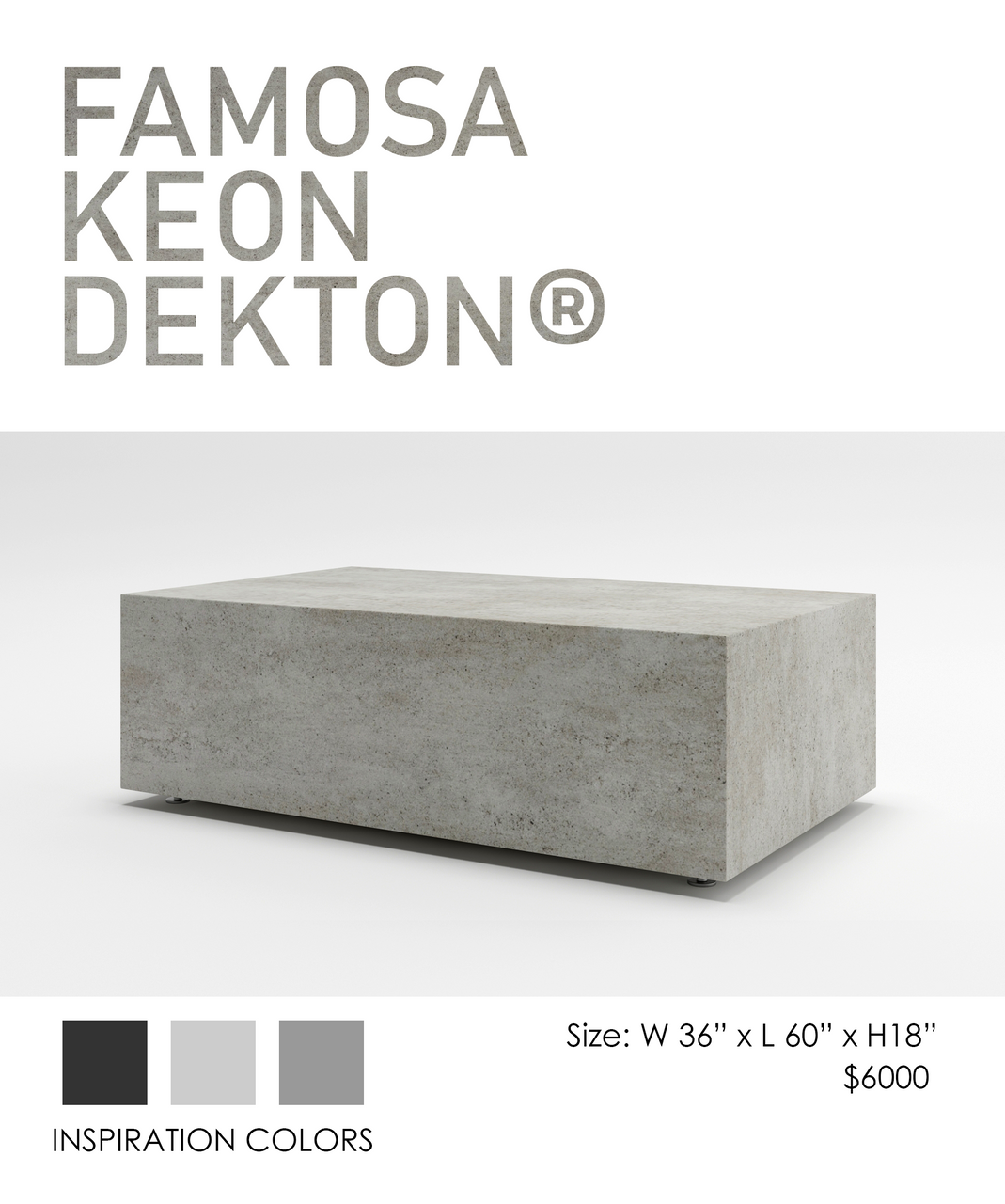 COOKE Famosa - Rectangular Table - Dekton Keon