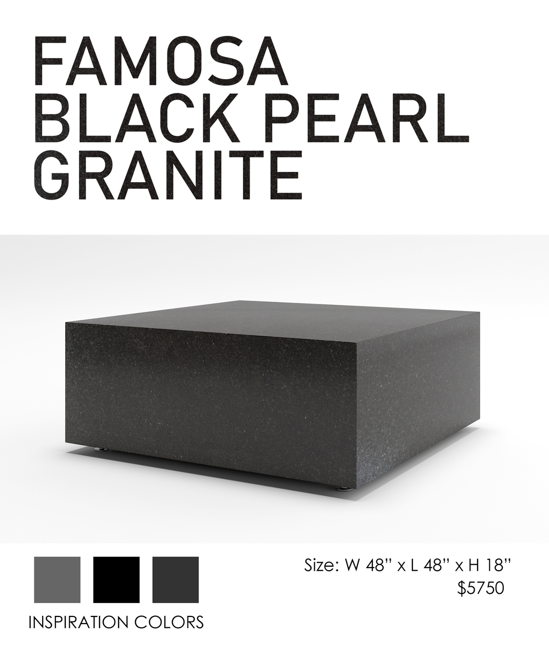 COOKE Famosa - Square Table - Black Pearl