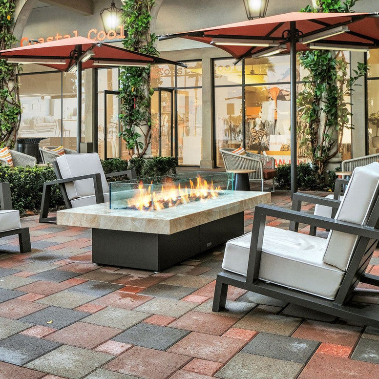 COOKE Santa Barbara Fire Pit Table 62" x 36" x 17"- Stone Top