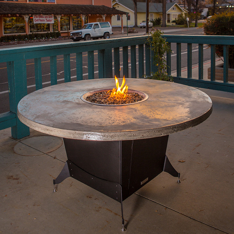 COOKE Bishop Fire Pit Table 55" Diameter x 30" - Stone Top