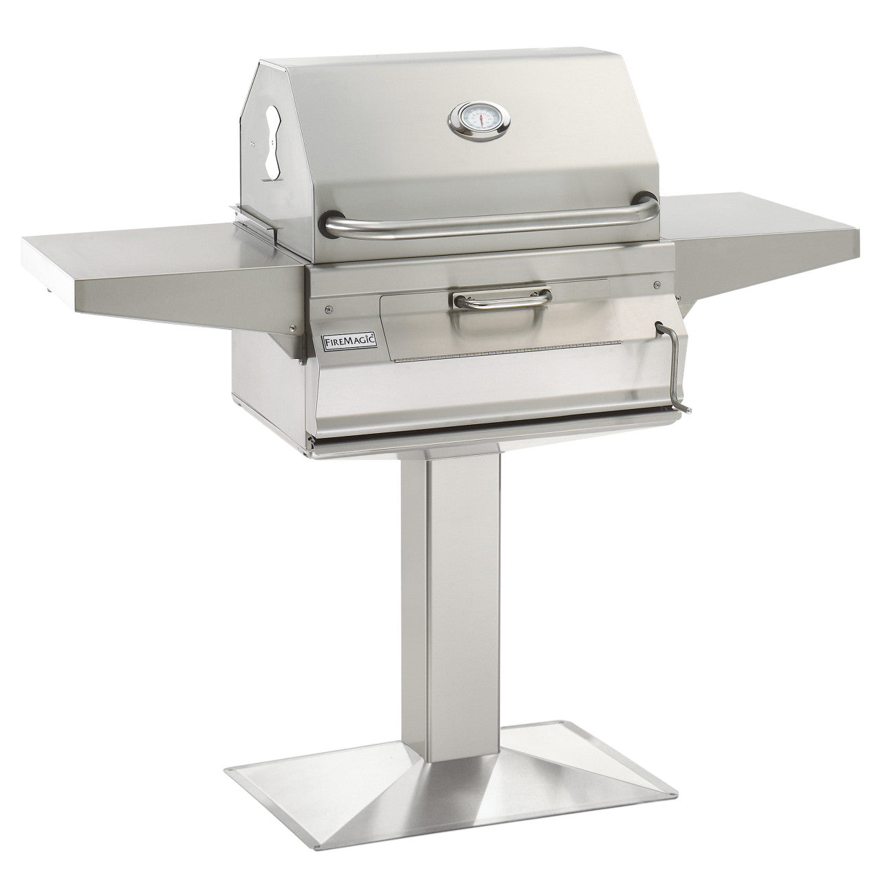 Fire Magic - 24" Patio Post Mount Stainless Steel Charcoal Grills