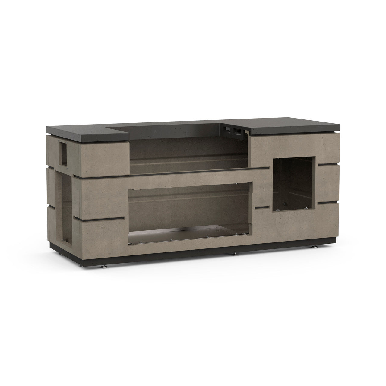 Fire Magic - 31” x 82” Contemporary Island w/ Double Drawer Cut-out
