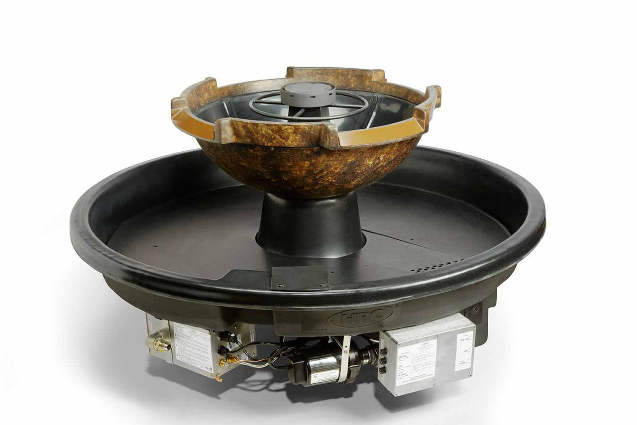 Concrete Burnt Sienna Bowl with 4 Scupper Design