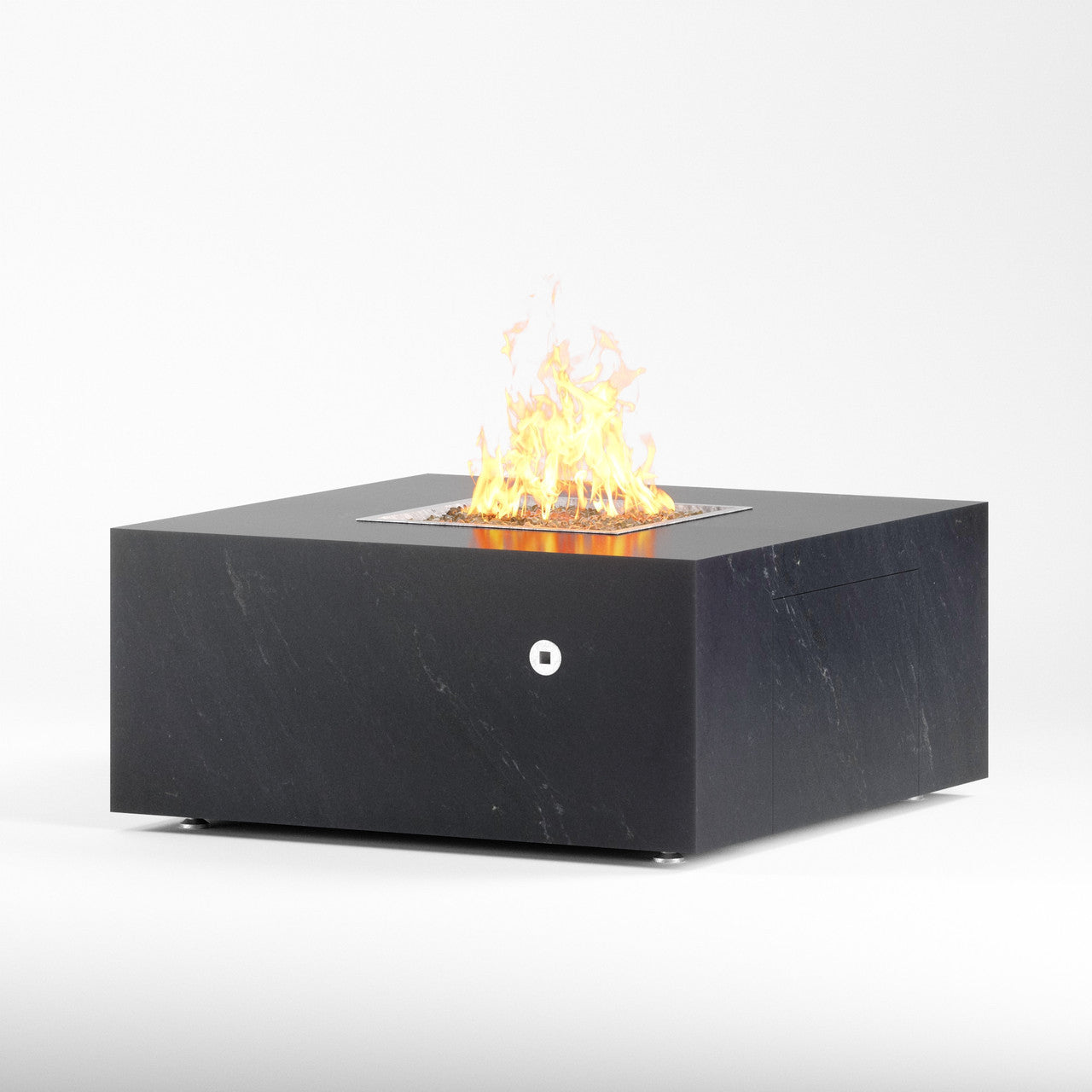 Famosa Fire Pit Table with Black Mist Honed Granite
