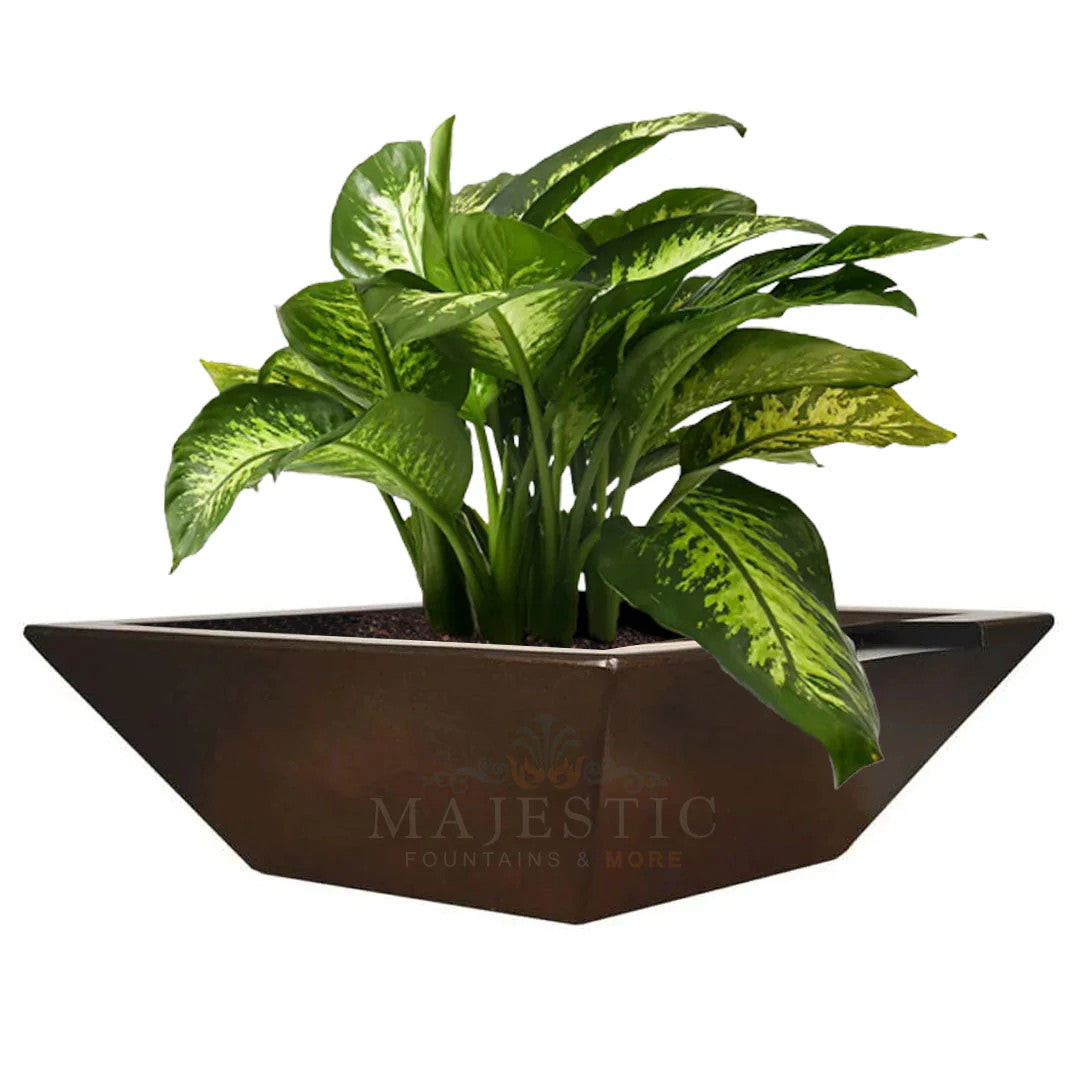Geo Square Planter  30X10 Water Bowl in GFRC Concrete