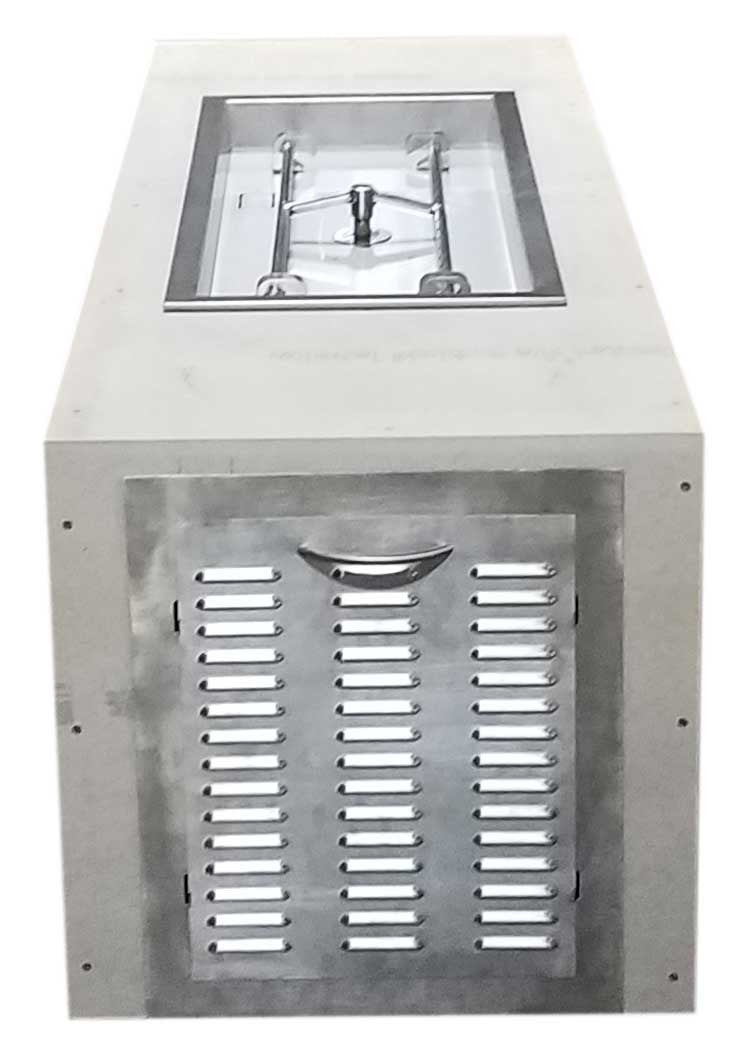 Hearth Products Controls - Rectangle Small Tank Unfinished Enclosure - 70" x 24" x 23.5" with 36" x 14" H-Burner Insert
