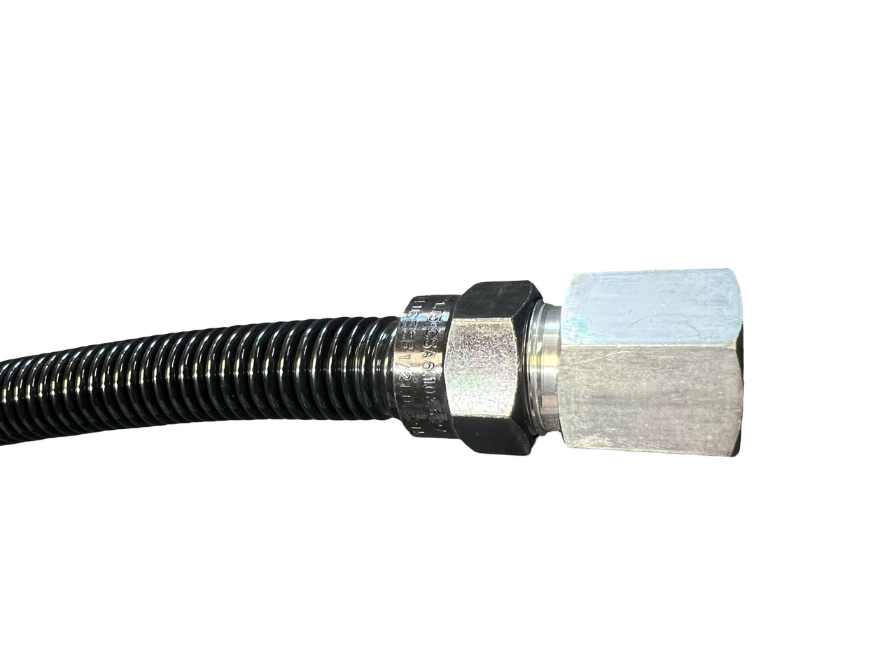 High Capacity Outdoor Flex Line for fire pit burner, Stainless Steel, Powder Coated Black