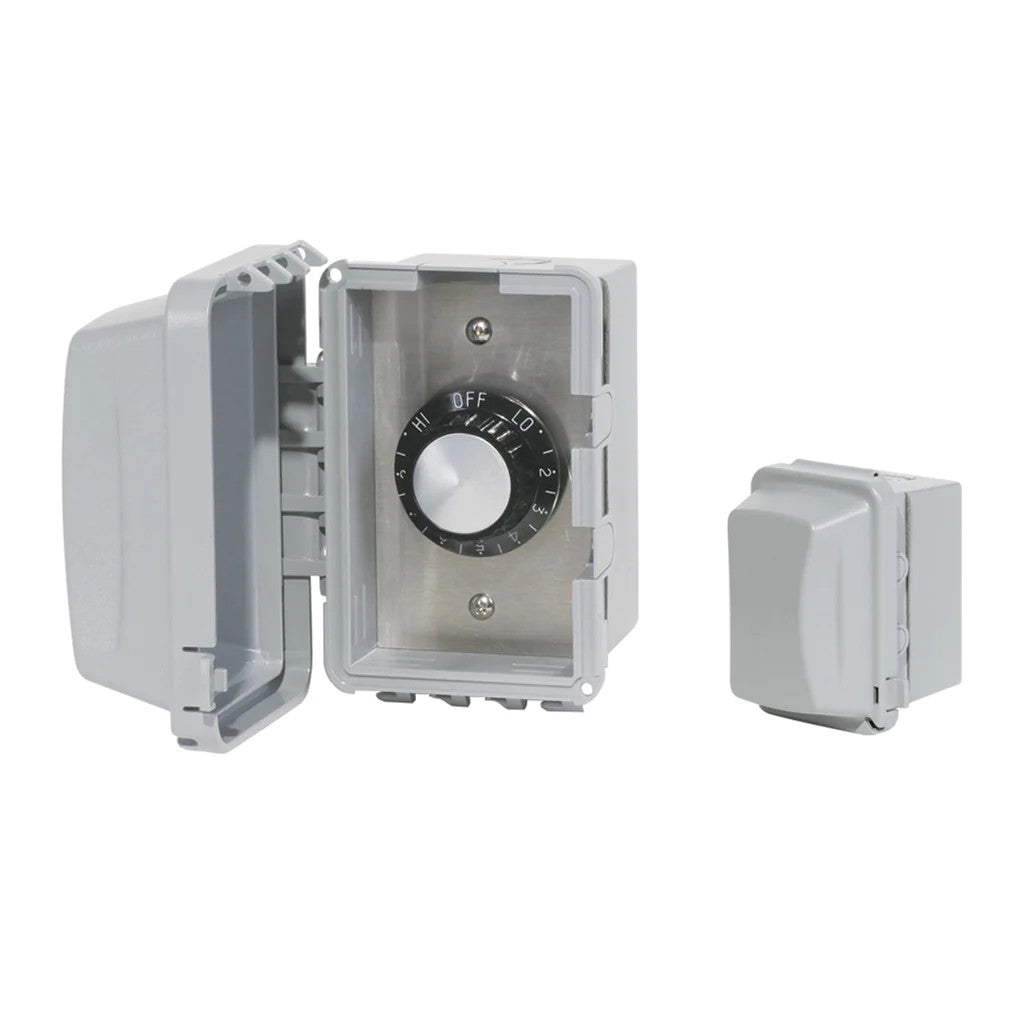 Infratech INF Input Heat Regulator Single Switch w/ Surface Mount and Weather Proof Gang Box 240 Volt - 14 4220