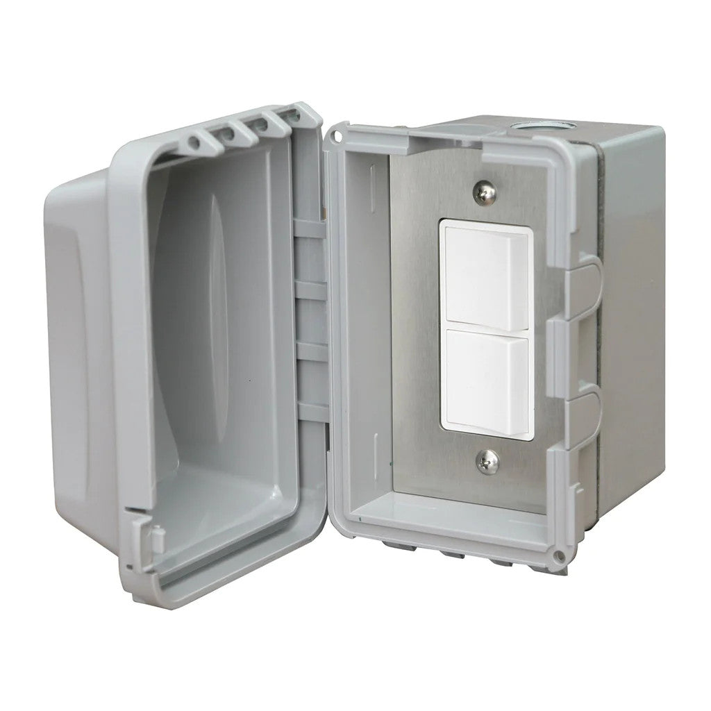 Infratech Single Surface Mount Duplex Switch With Weatherproof Cover - 14-4320