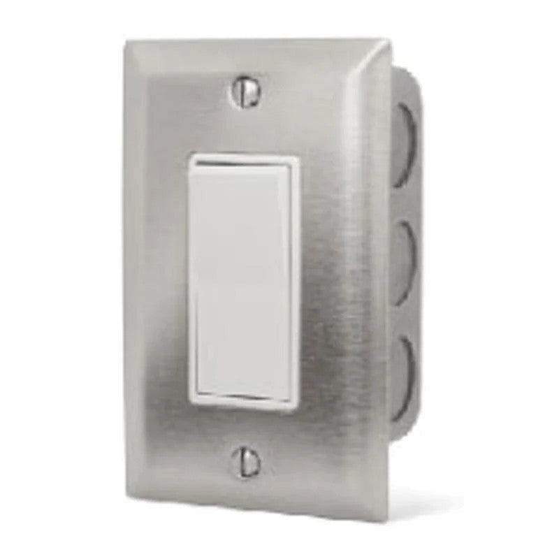 Infratech | Single On/Off Switch Wall Plate & Gang Box 20 AMP Per Switch 14-4400