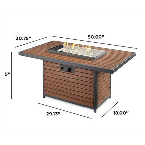 Outdoor Greatroom - Kenwood Kenwood Rectangular Chat Height Gas Fire Pit Table