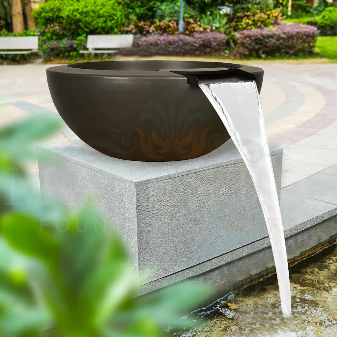 Legacy Round Water Bowl 42X18 in GFRC Concrete by Archpot