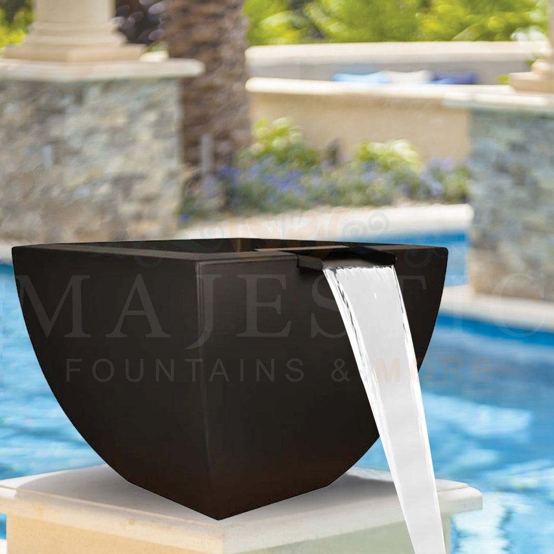 Legacy Square Water Vase 30X24 in GFRC Concrete by Archpot