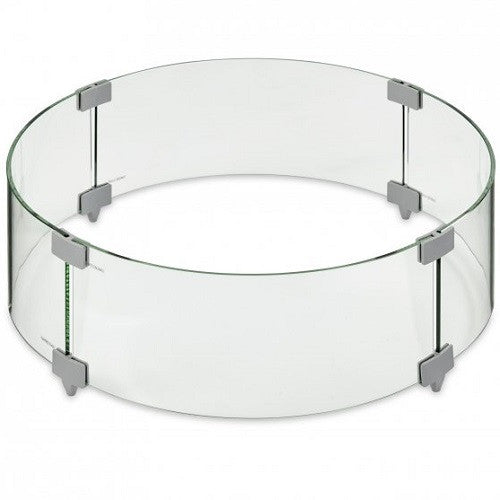 Outdoor Greatroom Glass Windscreen for 25" Round Burner Pan