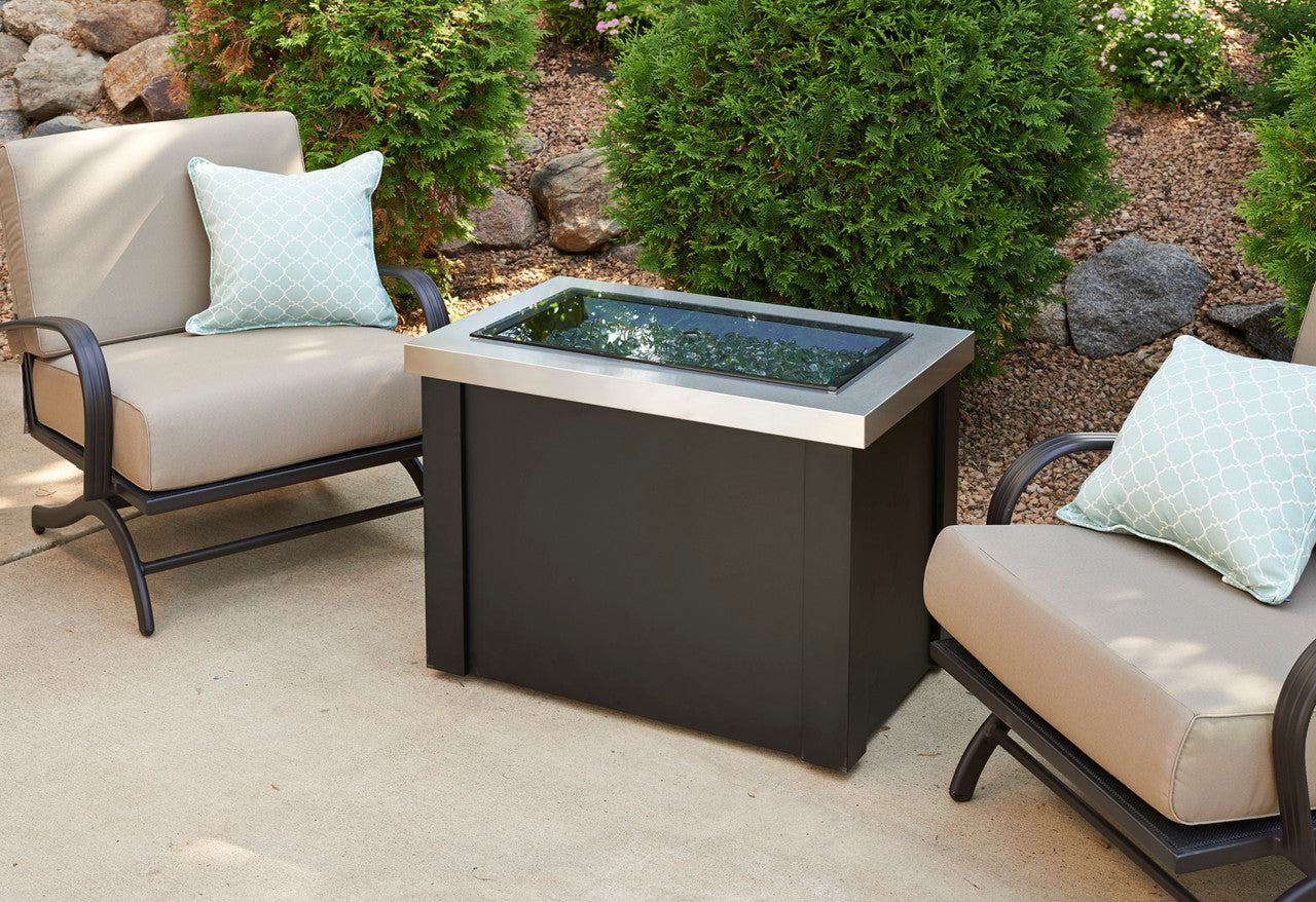 Outdoor Greatroom - Providence Fire Pit Table with Stainless Steel Top