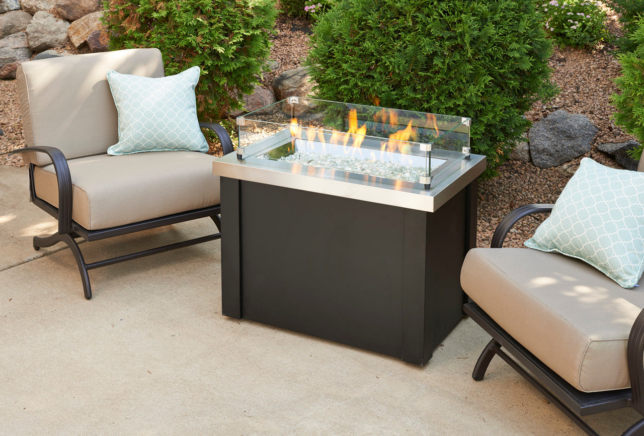 Outdoor Greatroom - Providence Fire Pit Table with Stainless Steel Top
