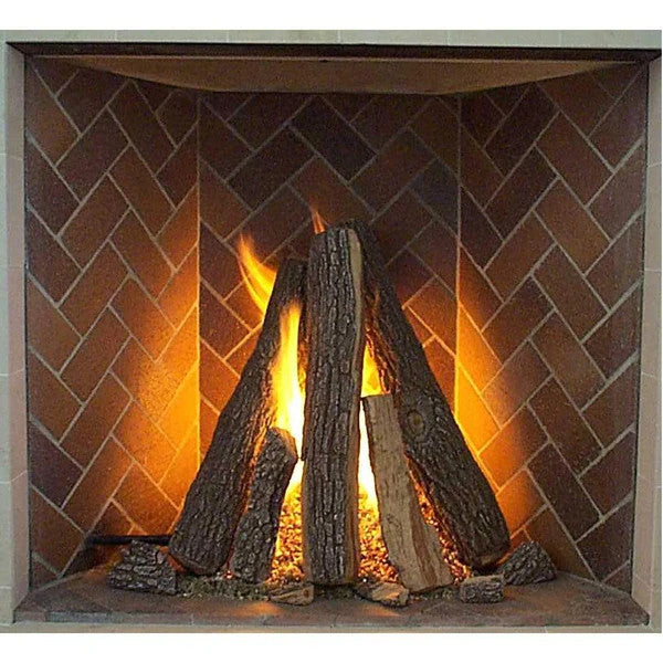 Rasmussen Tipi Vented Gas Log for Rumford Fireplaces