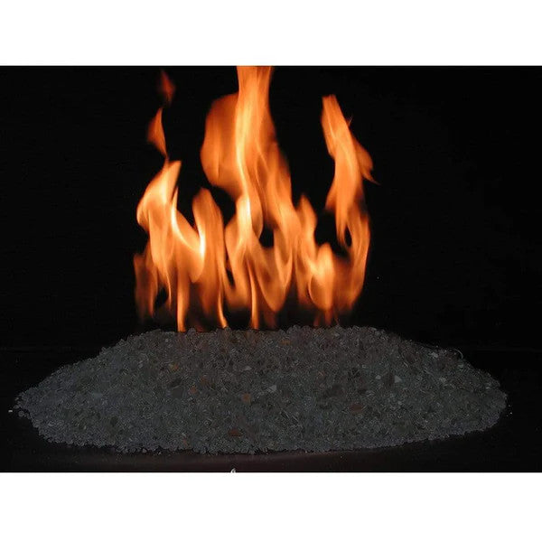 Rasmussen FGV  Vented Fire Glass Set On Black Chassis