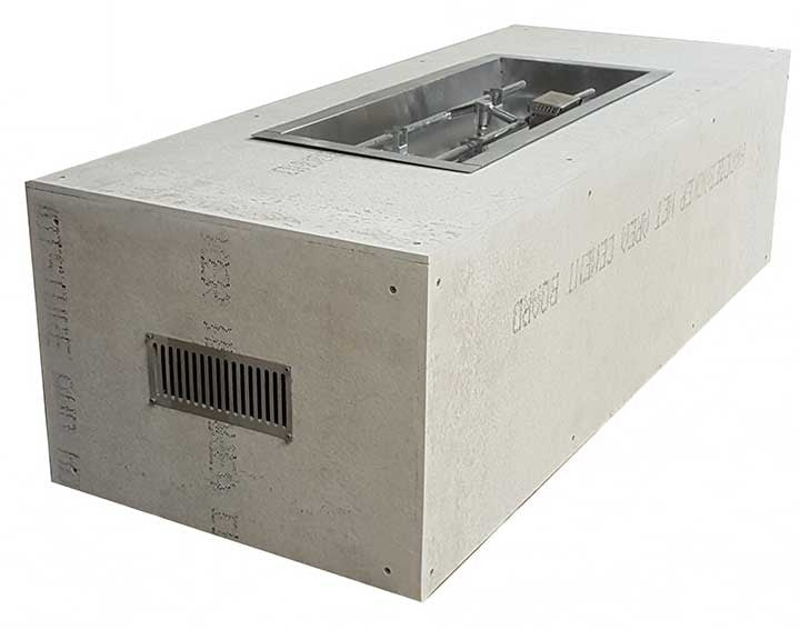 Hearth Products Controls - Rectangle Unfinished Enclosure - 60" x 24" x 18" With 30" x 12" H-Burner Insert