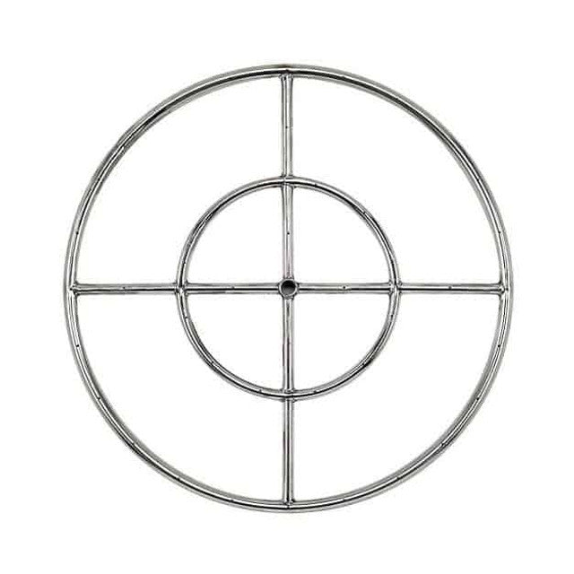 24 " Double Ring Burner - Stainless Steel w/ 1/2" Inlet