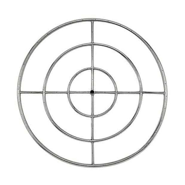 36" Triple Ring Burner - Stainless Steel 3/4" Inlet