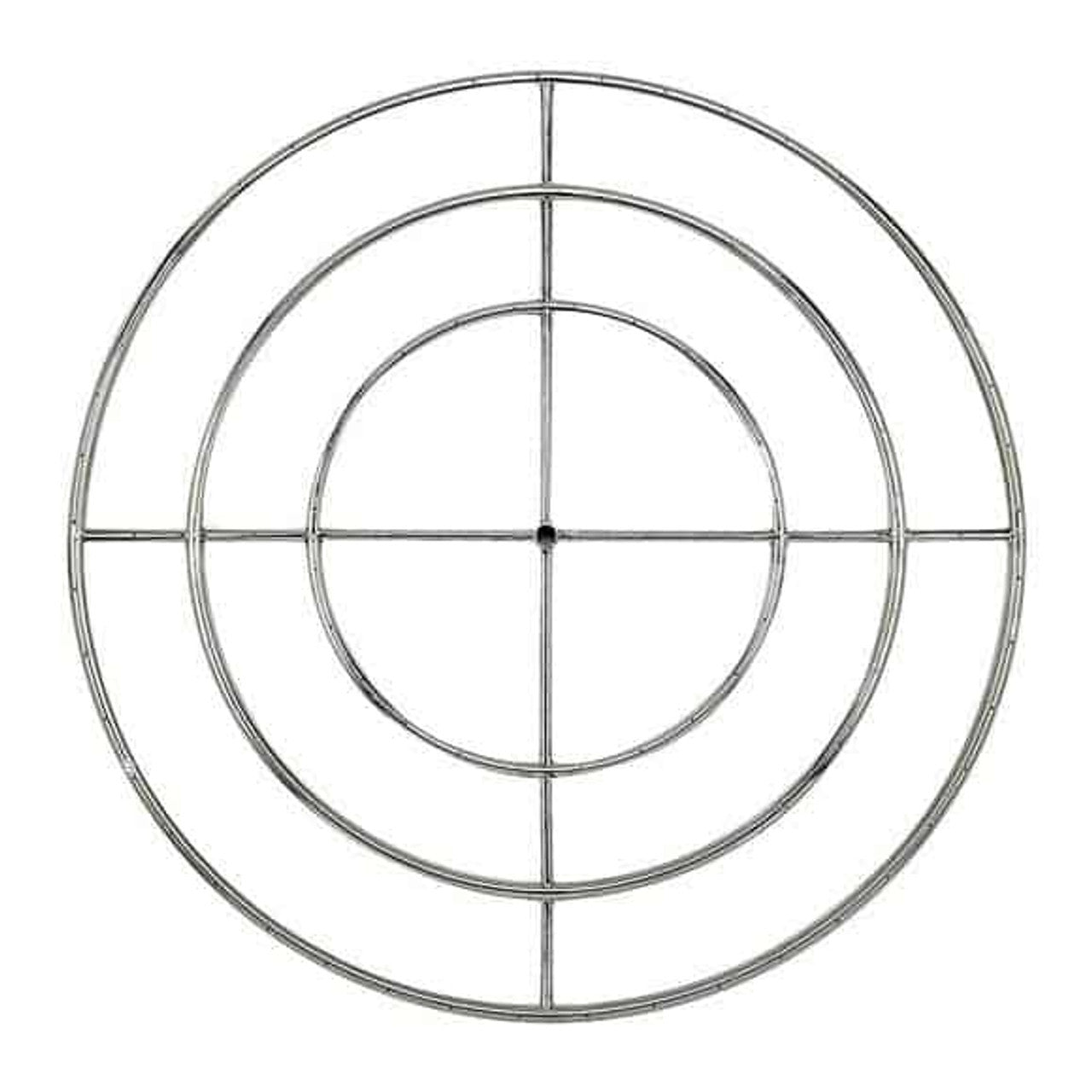 48" Triple Ring Fire Pit Burner - Stainless Steel w/ 3/4" Inlet
