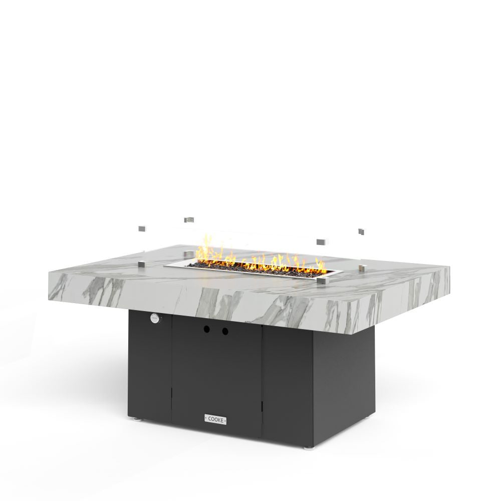 White Marble Table Top Grey Base
