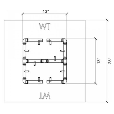 23" - 26" Square Opening - UPK120S23NG  |  UPK120S23LP