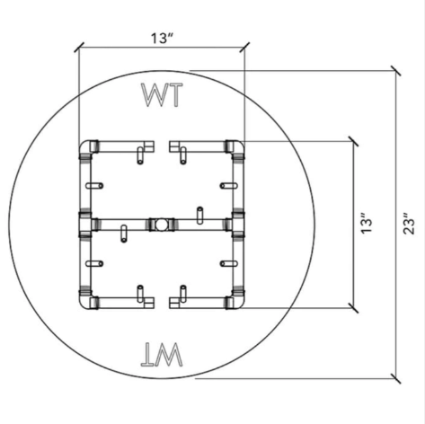 23" - 26" Square Opening - UPK120S23NG  |  UPK120S23LP