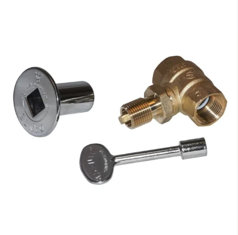 KV34 Gas Fire Pit Shut Off Valve Kit 3/4-Inch Key Valve, 3-Inch Key
