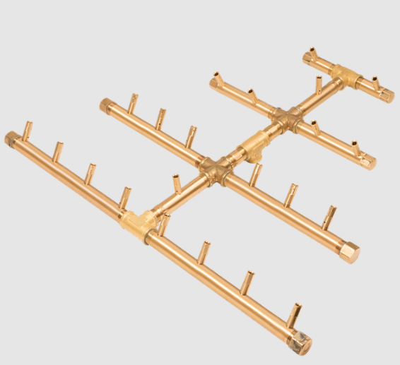 Warming Trends Crossfire 220 BTU Triangular CROSSFIRE™ Brass Burner - CFBTRI220