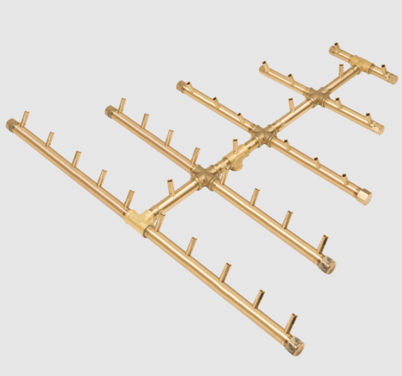 Warming Trends Crossfire 330 BTU Triangular CROSSFIRE™ Brass Burner - CFBTRI330