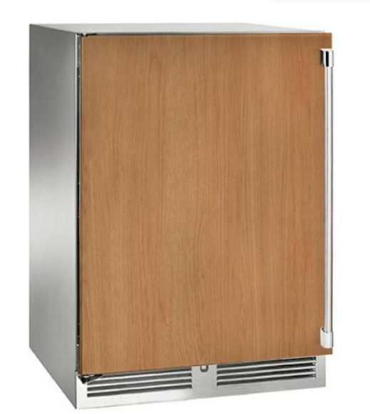 24" Perlick Marine Signature Series Dual Zone Wine/Refrigerator Solid Panel Ready Door - HP24CM-4-2L