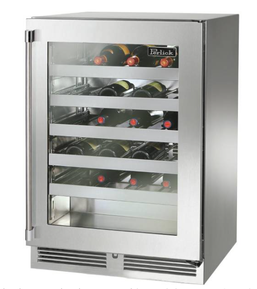 24" Perlick Marine Signature Series Wine Reserve Solid Panel Ready Door - HP24WM-4-2R