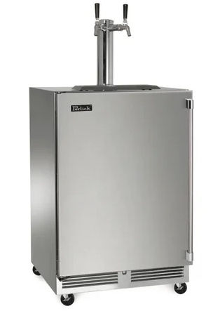 24 Inch Mobile Tap, 2 Faucet Wine Dispensing Kit with Casters - HP24TS-2MWW