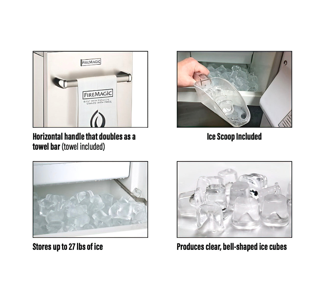 Fire Magic Outdoor Ice Maker w/ Reversible Door Hinge - Feature Highlights