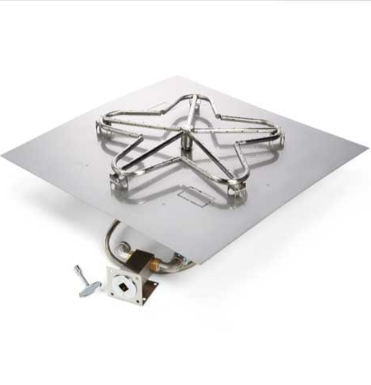 HPC Fire MLFPK Match Light Gas Fire Pit Kit, Square Flat Pan