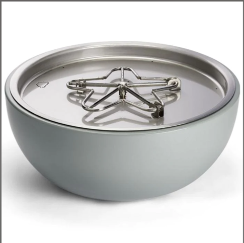 HPC Fire 30" Aluminum Gas Fire Bowl with Concrete Finish and Torpedo Penta Burner