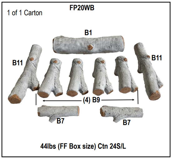 Rasmussen - Fire Pit Birch Log Stacks