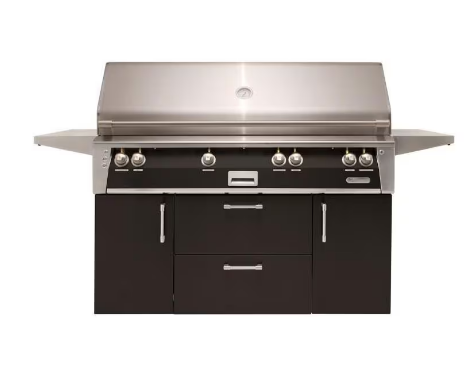 Alfresco 56'' Standard All Grill w/ Cart - Jet Black-Matte