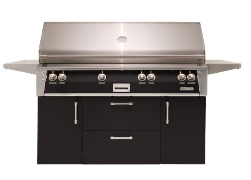 Alfresco 56'' Standard All Grill w/ Cart - Jet Black-Gloss