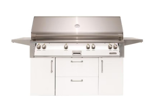 Alfresco 56'' Standard All Grill w/ Cart - Signal White-Matte