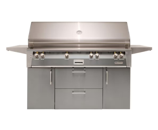 Alfresco 56'' Standard All Grill w/ Cart - Signal Grey-Gloss