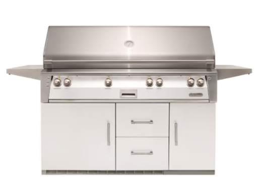 Alfresco 56'' Sear Zone Grill On Refrigerated Base - Signal White-Gloss