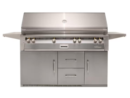 Alfresco 56'' Sear Zone Grill On Refrigerated Base - Signal Grey-Gloss