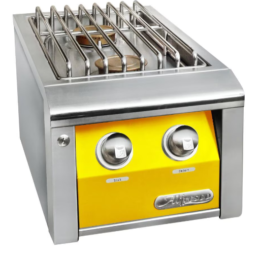 Alfresco Double Side Burner For Freestanding Grills in Traffic Yellow