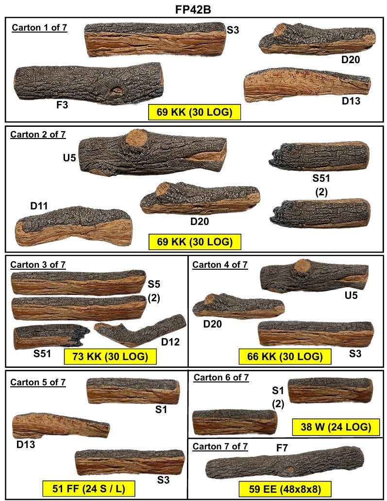 Rasmussen - Fire Pit Bark/Split Medium Log Stacks